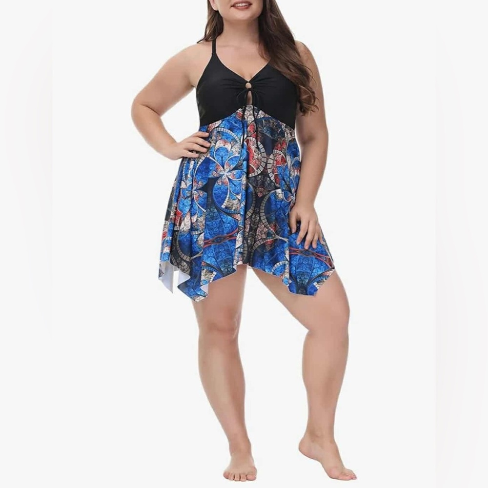 Hanna Nikole Women Plus Size One Piece Swimsuit Bathing Suit Tummy Control